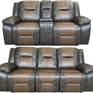 MILAN 3+2 RECLINER LEATHER AIRE SOFA - GHM