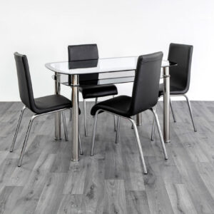 BUDGET DINING TABLE SET + 4 CHAIRS