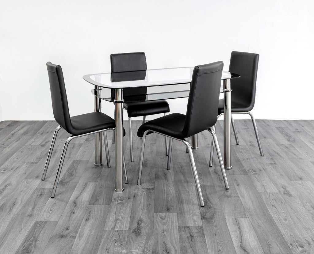 BUDGET DINING TABLE SET + 4 CHAIRS