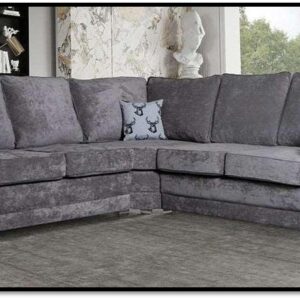 Verona Corner Fabric Sofa Grey - GHM