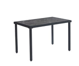 OVAL MDF HIGH GLOSS MARBLE DINING TABLE - 7S - Image 7