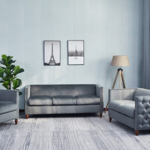 Rare Chesterfield Style Sofa Set 3+2+1 Seater - 7S