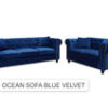 OCEAN CHESTERFIELD STYLE SOFA SET 3+2 SEATER - 7S - Image 9