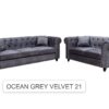 OCEAN CHESTERFIELD STYLE SOFA SET 3+2 SEATER - 7S - Image 12