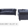 OCEAN CHESTERFIELD STYLE SOFA SET 3+2 SEATER - 7S - Image 13