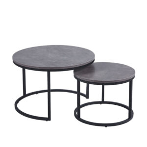 OVAL ROUND COFFEE TABLE SET OF 2 - 7S