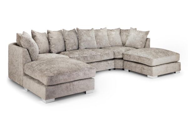 BISHOP U SHAPE SCATTER BACK CORNER FABRIC SOFA - GHM