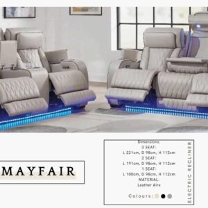 MAYFAIR Electric Recliner Sofa – Leather Aire Collection