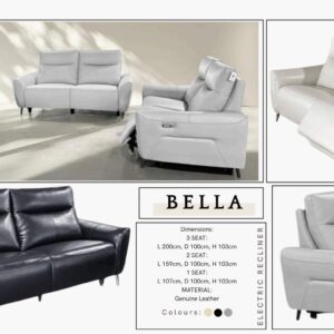 BELLA Electric Recliner Sofa – Genuine Leather Collection