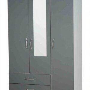 Premium 3-Door Wardrobe with Multi-Use Drawers
