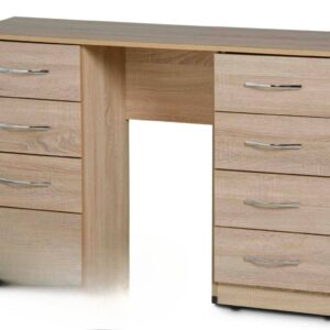 Double-Pedestal 8-Drawer Study Table
