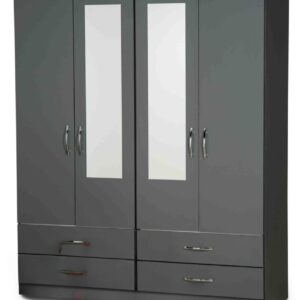 Modern 4-Door & 4-Drawer Wardrobe for Smart Storage