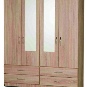 4 Door Wardrobe with 4 Drawers – Modern & Spacious Storage Solution