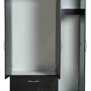 remium Three-Door Wardrobe with Mirror & Multi-Function Storage