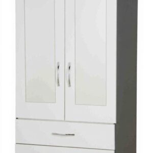 2-Door Wardrobe with Three Spacious Drawers