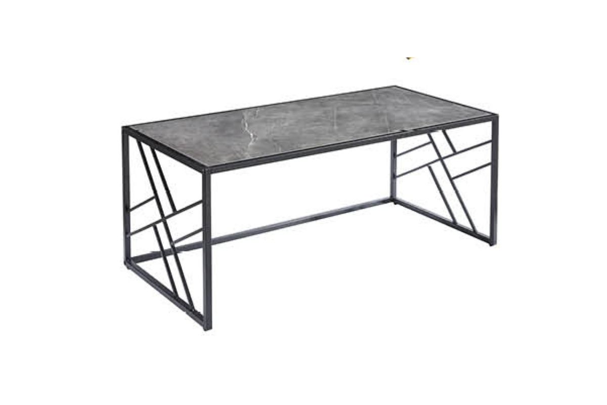 Oval Coffee Table – Black & Grey