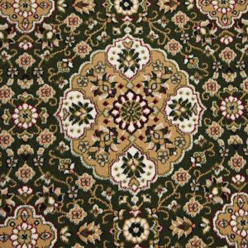 Florence Wilton 622 Dark Green / Gold Carpet