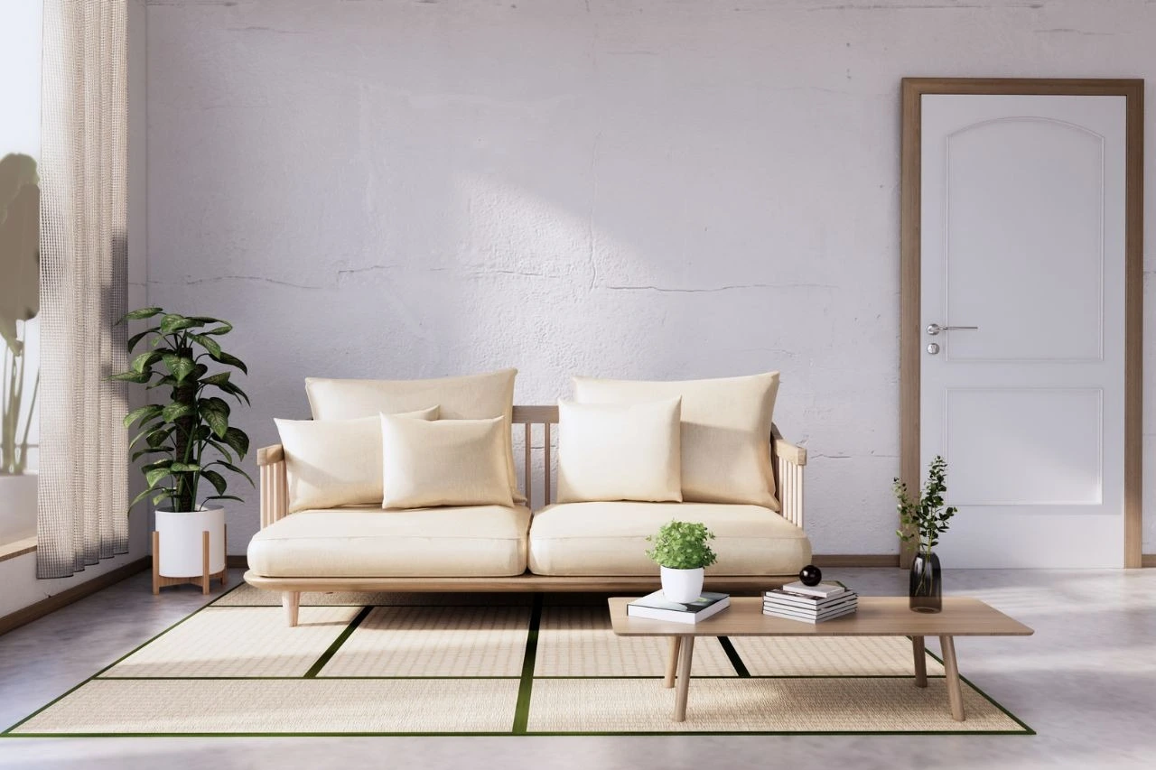 Modern living room with cream sofa, stylish coffee table and premium flooring by Dene Furnishing Reading