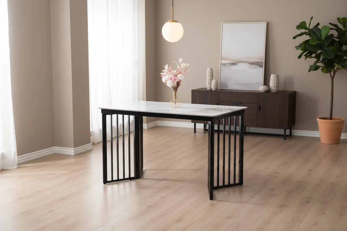 Jimmy Modern Stone Top Marble-Effect | Fixed - Non Extending-7s - Image 4