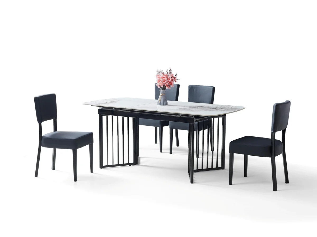 Jimmy Modern Stone Top Marble-Effect | Extending-7s - Image 2