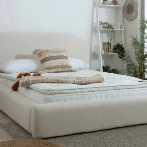 Lotus Luxury Upholstered Bed Frame-S