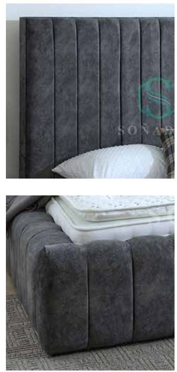 Petal Luxury Upholstered Bed Frame-S - Image 2