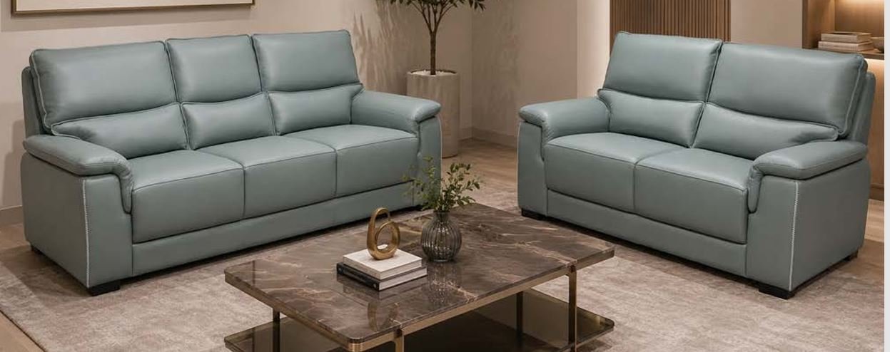 Paulo Static Sofa Collection – Genuine Leather Living Room Seating-GHM - Image 4